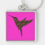 Leopard Skin Spots Hummingbird Key Chain