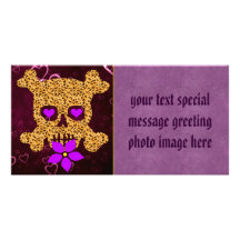 Leopard Skin Valentine Customized Photo Card