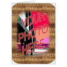 Leopard Template Frame Greeting Card