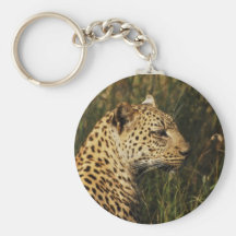 Leopard wild animal safari keychains, key rings