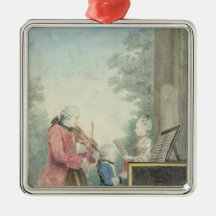 Leopold Mozart  and his Children Wolfgang Christmas Tree Ornaments