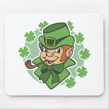 Leprechaun Cartoon St. Patrick's Day Mousepad