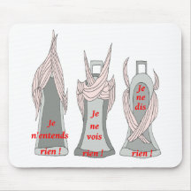 LES CLOCHES ENTENDRE DIRE VOIR RIEN 1.png Tapis De Souris