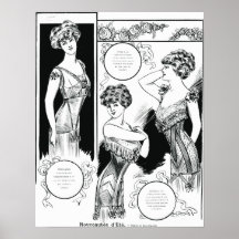 Les Dessous Elegants illustration print