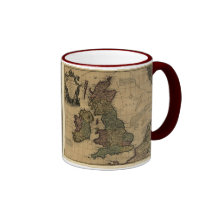 Les Isles Britanniques, 1700's Map Mugs