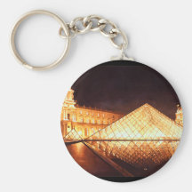 "Les Lumieres du Louvre" Watercolor Art Keychain