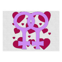 Lesbian Marriage Hearts Business Cards