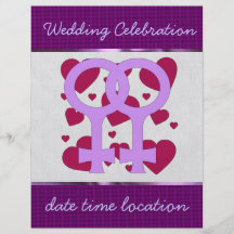 Lesbian Marriage Hearts Flyer