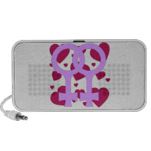 Lesbian Marriage Hearts Travelling Speakers