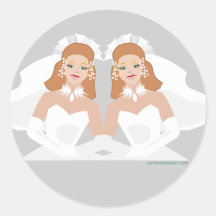 Lesbian Marriage Stickers