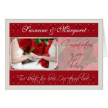 Lesbian Wedding Congratulations Personalised Card