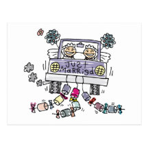 Lesbian Wedding Just Married Postcard
