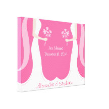 Lesbian Wedding Personalized Stretched Canvas Print