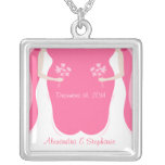 Lesbian Wedding Personalized Pendants