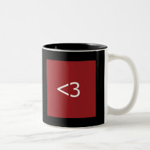 Less Than Three Heart Coffee Mugs