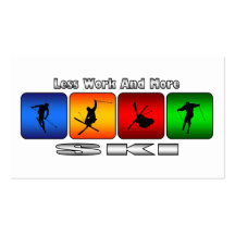 Less Work And More Ski Business Cards