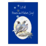 Let Heaven & Nature Sing Scripture Christmas Bird Greeting Card