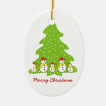 Let it snow custom Christmas ornament