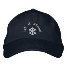 Let it snow! embroidered baseball caps
