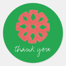 Let It Snow holiday thank-you sticker