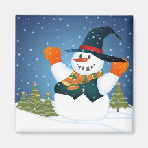 Let It Snow Man! Fridge Magnet