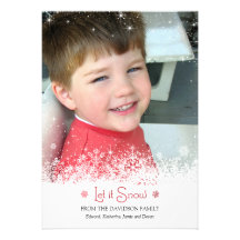Let it Snow Photo Card Personalised Announcement
