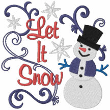 Let It Snow Snowman Embroidered Jacket