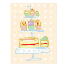 Let Them Eat Cake Postcard