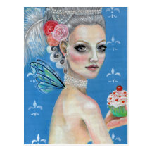 Let them eat cake postcard
