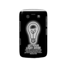Let Your Light Shine Matthew 5:16 Bible Verse Blackberry Bold Case