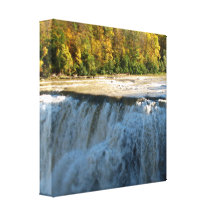 Letchworth State Park Middle Falls Wrapped Canvas Stretched Canvas Prints
