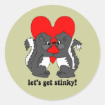 lets get stinky round stickers