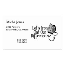 Let's Iron Out Our Differences Business Card