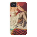 Lets Play a Game - Retro Pinup Girl Case-Mate iPhone 4 Case