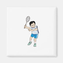 Let's Play Tennis Fridge Magnet