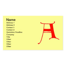 Letter A Business Card