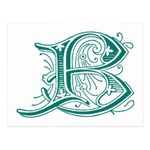 Letter B Monogram Post Card