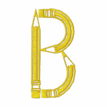 Letter B Pencil Monogram Embroidered Shirt
