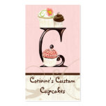 Letter C Monogram Dessert Bakery Business Cards