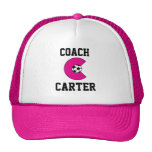 Letter C Monogram in Soccer Pink Trucker Hat