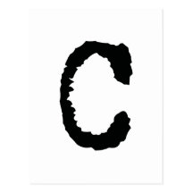 Letter C Postcard