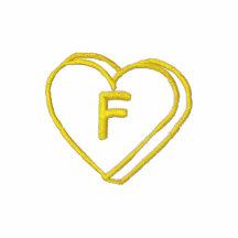 Letter F Heart Monogram Embroidered Shirt