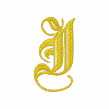 Letter J Fancy Monogram Embroidered Shirt