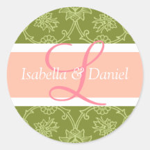 Letter L Monograms For Wedding Invitation Seals Stickers