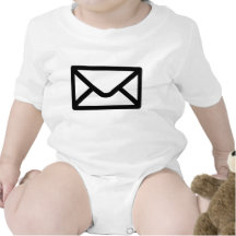 Letter mail envelope baby bodysuit