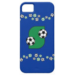 Letter S Monogram in Soccer Green