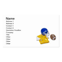 Letterman Jacket Football Helmet Ball Business Card Templates