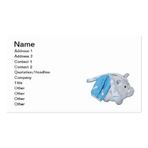 Letterman Jacket Piggy Bank Business Card