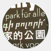 Letters Round Stickers