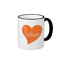 Leukaemia Believe Heart Coffee Mugs